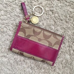 COACH signature keychain wallet